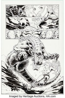 Steve McNiven and Jordi Ensign Meridian #9 Story Page 4 Original Art (CrossGen, 2001).