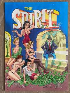 Gürsel, Gürcan | The Spirit - Dessin original couleur de Gürsel en hommage au Spirit de Will Eisner - Page volante - Exemplaire unique - (2017) | Catawiki