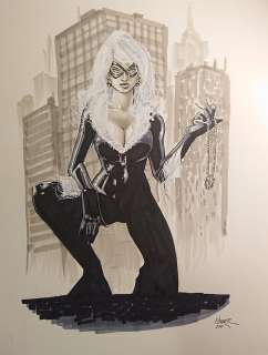 Brian Shearer - black cat pinup marvel spider-man