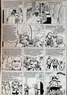 Eddy Paape | Paape, Eddy - Originele pagina (p.26) met inkleuring achterkant - Jan Kordaat 6 - De Bevrijding van Prof. Stagmus - (1954) | Catawiki