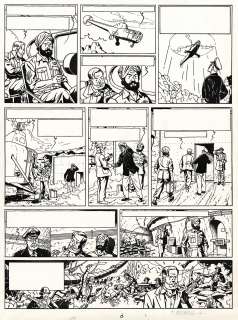 Teun Berserik | Blake et Mortimer, Le dernier Espadon, planche originale à l’encre de chine. | Septimus