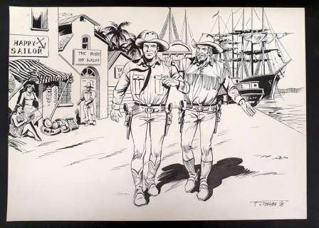 Gamba, Francesco | Gamba, Francesco - illustrazione per Cavalcando con Tex - (1996) | Catawiki