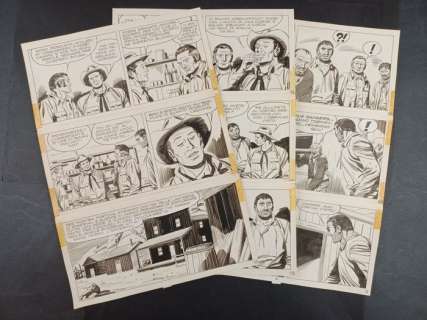 Letteri, Guglielmo | Letteri, Guglielmo - 3x Tavole Originali Tex n. 337/338 "L’Uomo Serpente" | Catawiki