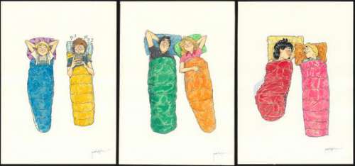 Jordi Lafebre - Couverture originale composée de trois illustrations - Le Repos du guerrier - Les beaux étés