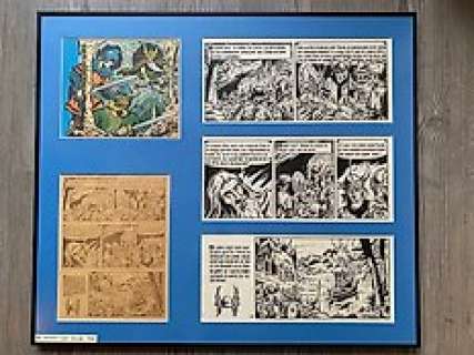 Willy Vandersteen, Karel Biddeloo - 1 Colour pencil drawing - De Rode Ridder - originele pagina De hoorn van Horak - 1963