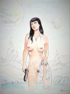 Zivorad Radivojevic - 1 Original colour drawing - Conquetes - Kirsten, héroïne du tome 4, les pieds dans l’eau - 2020 | Catawiki