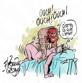 Florence Cestac - Lot 121 - Le démon de Mamie ou la sénescence enchantée en édition originale, agrémenté d’une dédicace. Proche de l’état neuf.