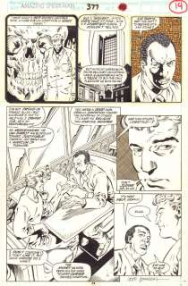 Jeff Johnson, Randy Emberlin | Amazing Spider-Man #377 P.14 - Cardiac & Stone - 1993 Signed | Anthony’s Comic Book Art