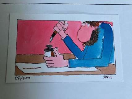 Tardi, Jacques - 1 Dessin original couleur + 2 albums + coffret - Mine de plomb / Chiures de gomme - 1985 | Catawiki