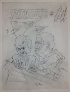 Thos, Yves - 1 Original preliminary drawing - Couverture - Tanguy et Laverdure T8 - Pirate du ciel - 1967 | Catawiki