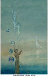 Willy Pogany (Hungarian/American, 1882-1955) | Tannhauser interior book illustration, 1911 Watercolor and pencil on pape... (Total: 2 Items) | Heritage