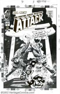 Tom Sutton - Original Cover Art for Attack #13 (Charlton, 1973). This awesome Tom Sutton piece exemplifies the - | Heritage