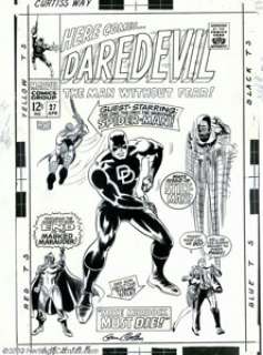Gene Colan and Frank Giacoia - Original Cover Art for Daredevil #27 (Marvel, 1967). Gene Colan’s career on - | Heritage