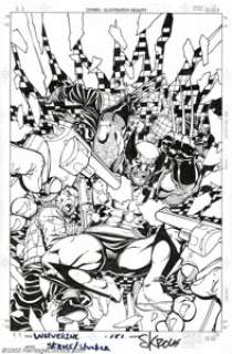 Steve Skroce and Lary Stucker - Original Cover Art for Wolverine #151 (Marvel, 2000). This adrenaline rush of a -