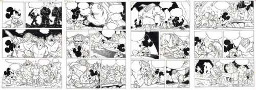 Giuseppe Zironi - 4 Original page - Topolino - "Topolino e i Due Soli" - I TL 2459-6 - p. 21-24 | Catawiki