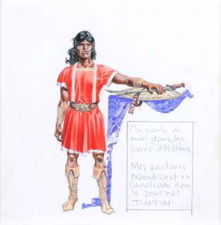 Hermann - Jugurtha, illustration Ã  la gouache (lettrage Ã …