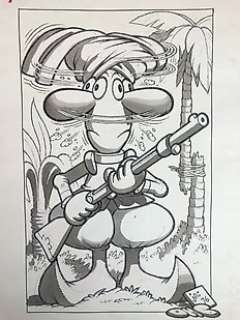 Jacovitti, Benito - 1 Original colour drawing - Il Salgarone - 1976 | Catawiki