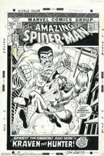 John Romita Sr. - Amazing Spider-Man #111 Cover Original Art (Marvel, 1972). It‘s Bronze Age web-slingin‘ action as -