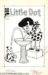 Warren Kremer - Little Dot #2 Cover Original Art (Harvey, 1953). No longer the tall, gangly gal of her early -