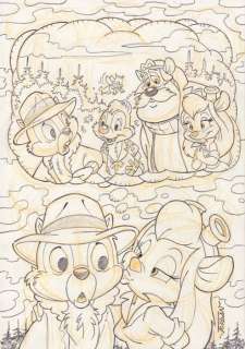 Julian Jordan - 1 Pencil drawing - Chip and Dale Rescue Rangers - "The Kiss" | Catawiki