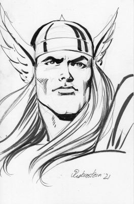 Joe Rubinstein | Thor Back Board Sketch | Joe Rubinstein