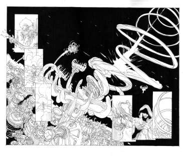 Anand Rk | Resurrection Man: Quantum Karma - Issue 03 Page 04-05 Spread | Anand RK