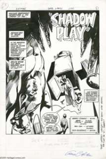 Gene Colan and Klaus Janson - Batman #348, Splash Page 1 Original Art (DC, 1984). Bruce Wayne and Dick Grayson -