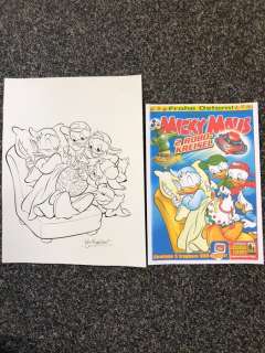 Ray Nicholson - Original Disney Donald duck ink drawing | Catawiki
