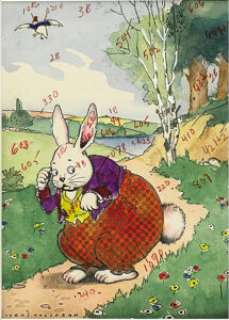 Harrison Cady - Peter Rabbit Artist-Colored Production Art, Group of 4 (Little, Brown Company, 1941-44). Lovely -