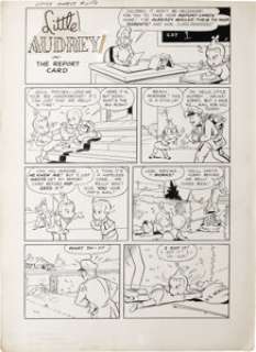 Little Audrey #11, Page Original Art, Group of 12 (St. John, 1950). More misadventures with the mischievous -