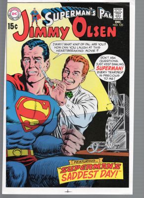 Superman’s Pal Jimmy Olsen #125 Comic Production Art Cover Proof Jack Adler | Neat Stuff Vault