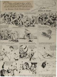 Burne Hogarth - Tarzan Sunday Comic Strip Original Art, dated 5-26-40 (United Feature Syndicate, 1940).  It - | Heritage