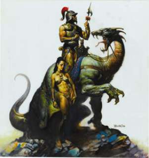 Boris Vallejo - "Nomads of Gor" Paperback Cover Painting Original Art (Ballantine Books, 1976).  - | Heritage