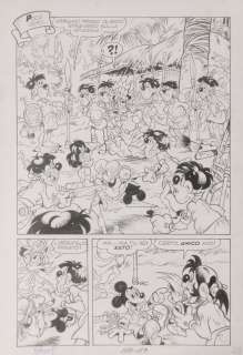 Tavola originale Topolino n°1585 “Topolino e il tesoro dei Caraibi ” pag.28B – Sergio Asteriti