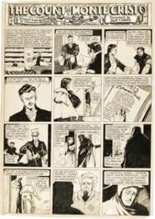 Lou Fine - Jumbo Comics "Count of Monte Cristo" Page Original Art (Fiction House, circa 1940).   Lou -