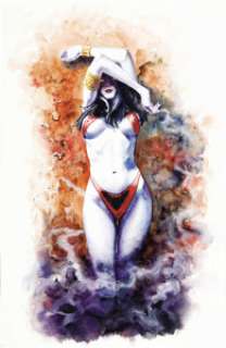 Ken Meyer Jr. - Vampirella Illustration Original Art (1999). The Darling of Drakulon struts her stuff in this -