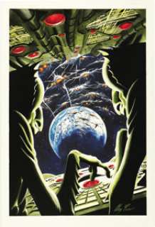 Alex Ross - Kurt Busiek‘s Astro City #7 Cover Original Art (Image, 1997). The Enelsians, invaders from space, -