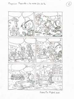 Roberta Migheli - 1 Original preliminary page - Paperino Paperotto e la corsa fai da te - I TL 3163-6 - 2016 | Catawiki