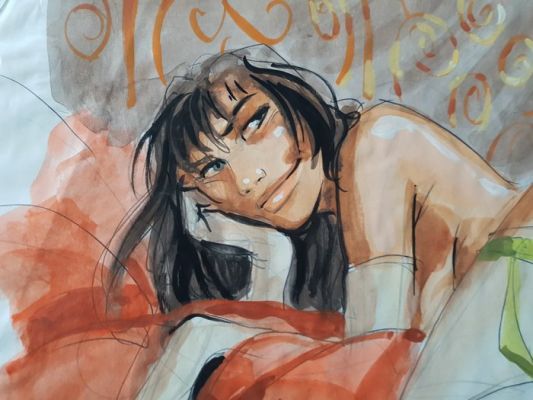 Jean Louis Mourier - 1 Original colour drawing - Les feux d’Askell | Catawiki