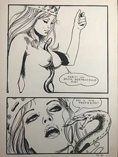 Manara, Milo - 1 Original page - Jolanda de Almaviva - La regina dei Serpenti - 1971 | Catawiki