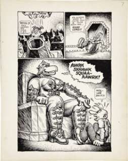 Robert Crumb Big Ass Comics #1 Eggs Ackley Splash Page 7 Original Art (Rip Off Press, 1969). Eggs encounters - | Heritage