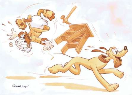 Cardona - 1 Watercolour - Donald Duck | Catawiki