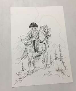 Gil, Ivan - 1 Original drawing - Portrait de Napoleon à cheval - 2023