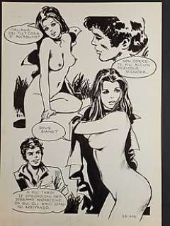 Manara, Milo - 1 Original page - Jolanda De Almaviva - La Contessa Nera - 1971 | Catawiki