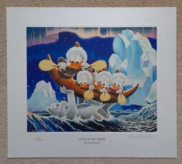 Carl Barks - Lithograph - Donald Duck - Luck of the North - 2000 | Catawiki