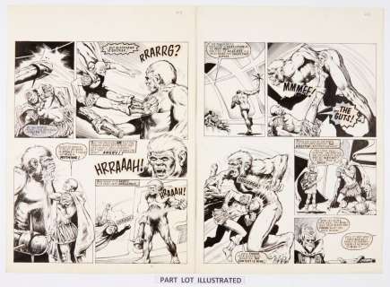 Blackhawk: 4 original artworks (1979) by Massimo Bellardinelli for… | Comic Book Auctions ltd