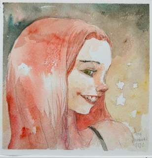 Sandoval, Tony - 1 Original colour drawing - Red Hair Girl II - 2020 | Catawiki