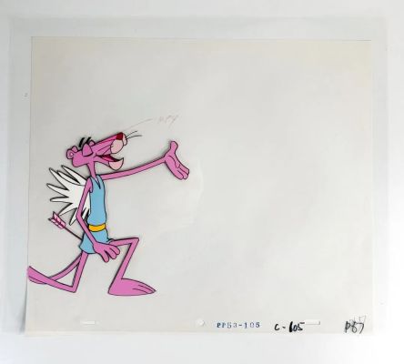 Lot 74 - La Panthère Rose (The Pink Panther), 1999 Dessin et cellulo à… | ArtFlow Enchères