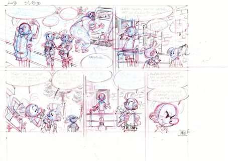 Cambré, Charel - 1 Original preliminary page - Robbedoes 3 - De Wolfman - 2018 | Catawiki