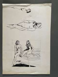 Cuvelier, Paul - 1 Original preliminary drawing - Erotisch werk | Catawiki